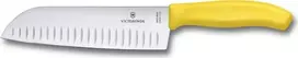 Virtuvinis peilis Victorinox Swiss Classic Santokumesser 17 cm geltonas