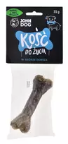 Kramtomas kaulas šunims John Dog 12 cm su menkių skoniu – dantų priežiūros skanėstas, 55 g, 90% baltymų