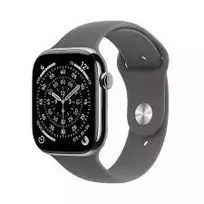 Išmanusis laikrodis Apple Watch Series 11 GPS + Cellular 42mm natūralaus titano korpusas su pilkai smėlio spalvos sportiniu dirželiu