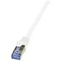 Tinklo kabelis LogiLink 1m Cat.6A RJ-45 S/FTP Baltas