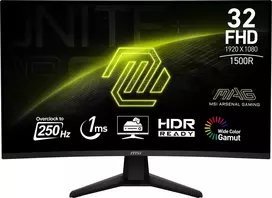 Monitorius MSI MAG 32C6X 80 cm (31,5 colio) Full HD 1920x1080 lenktas VA juodas