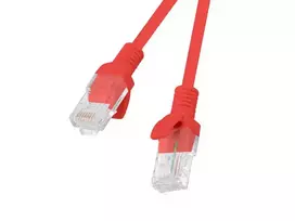 Tinklo kabelis Lanberg PCU6-10CC-0050-R RJ-45 Cat6 0,5 m Raudonas