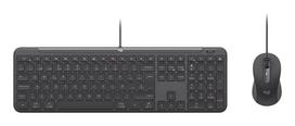 Pilno dydžio laidinis klaviatūros ir pelės rinkinys Logitech 920-013349 — USB, QWERTY US International, Graphite, 1,8 m laidas