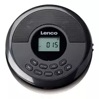 Nešiojamas CD grotuvas Lenco CD-340BK – juodas, kompaktiškas