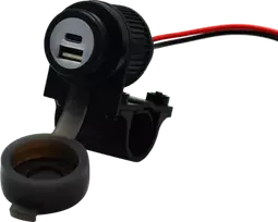 Albrecht Duo USB A+C lizdas motociklui 12/24V (73701)
