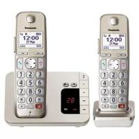 DECT belaidis telefonas Panasonic KX-TGE262GN su dviem rageliais, garsiakalbiu, atsakikliu ir skambučio numerio rodymu