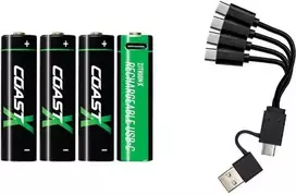 Coast Products 1x4 Coast Zithion-X Mignon AA baterija su USB-C įkrovimo jungtimi (100047534)