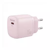 Kroviklis Baseus PicoGo GaN 45W EU Rožinis – USB-C PD 45W kompaktiškas stalinis kroviklis