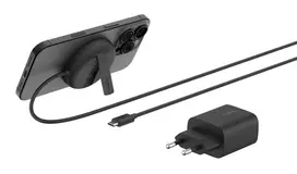 Sulankstomas belaidis magnetinis Qi2 įkroviklis Belkin WIA011KQBK 15W (20W maitinimo šaltinis), juodas