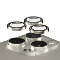 PanzerGlass® Hoops® Metalinis fotoaparato objektyvo apsauginis stikliukas Natural, skirtas iPhone 15 Pro | 15 Pro Max