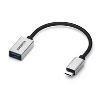 USB kabelis Marmitek 08375 0,15 m USB 3.2 Gen 1 USB-C USB-A juodas sidabrinis