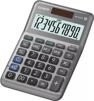 Pagrindinis skaičiuotuvas Casio MS-100FM, 10 skaitmenų, pilka