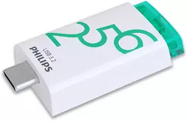 Philips USB 3.2 256GB Click Series Gen 1 USB-C atmintukas (baltas)