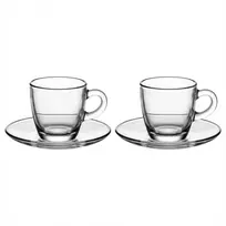 Moka kavos puodelių rinkinys BIALETTI Moka-Tassen Set Glass ISTITUZIONALE 2 puodeliai