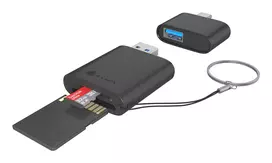 ICY BOX IB-CR204-CU3 2-in-1 kortelių skaitytuvas su USB Type-A ir USB Type-C jungtimis