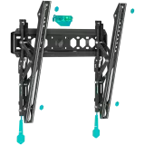 TV sieninis laikiklis ONKRON TM5-B 32–70 colių, pakreipiamas, 60 kg, VESA 75x75–400x400, juodas