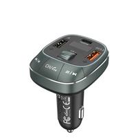 Automobilinis įkroviklis Vention 3-Port USB (USB-C + 2× USB-A) 30W/18W/5W Juodas