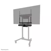 Neomounts AV60-500BL komplektas vaizdo juostai ir nešiojamojo kompiuterio lentynai, 43–110 colių ekranams, VESA iki 600x400, max apkrova 8 kg, plotis 900 mm