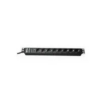 Bachmann 19 inch ilgintuvas 8x Schuko 2m H05VV-F 3G 1,50mm²