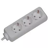 Prailginimo laidas Bachmann 3x Schuko H05VV-F 3G 1,50 mm² 16A/3680W 3 m