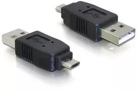 Adapteris USB micro-B (vyriškas) į USB 2.0 A (vyriškas) DeLOCK 65036 Juodas