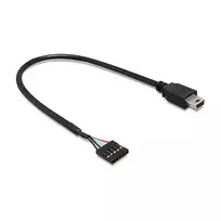 USB laidas DeLOCK 83170 USB 2.0 0,3 m Mini-USB B juodas