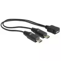 USB laidas DeLOCK 20,5 cm Micro-USB B 2 x Micro-USB B