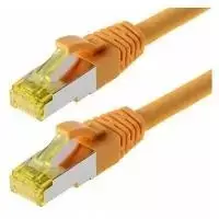 Tinklo kabelis Helos Cat 6a S/FTP 0,5 m geltonas
