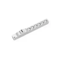 Bachmann 333.411 maitinimo skirstytuvas 6 lizdai 1U pilka/sidabrinė