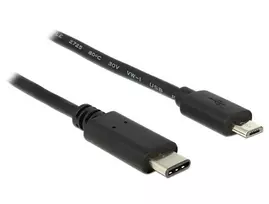 USB kabelis DeLOCK 0,5m USB 2.0 C – Micro-USB B juodas