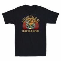 Hippie Girl And Animals Car Underestimate Me That¡¯ll Be Fun Retro Men's T-Shirt XXL