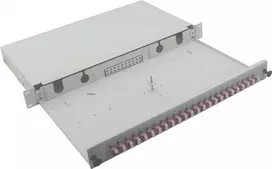 helos Breakout Box LWL 24 LC MM 1U – skaidulinio ryšio skirstymo dėžutė, 24 LC kelių režimų prievadai, 1U stovo montavimui