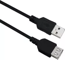 helos USB 2.0 prailginimo kabelis 288309 0,5 m — juodas, vyriškas–moteriškas