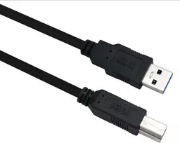 USB 3.0 kabelis helos 288328 — A kištukas į B kištuką, 1,0 m, juodas