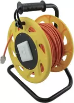 Kabelio būgnas helos 304281 – tinklo kabelis Cat 7A, 50 m, mobilus oranžinis/geltonas