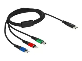 DeLOCK USB įkrovimo laidas 3 viename USB Type-C į Lightning / Micro USB 1 m