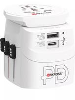 Keliautojų universalus adapteris SKROSS 61663 baltas 100-250V 2.4A USB