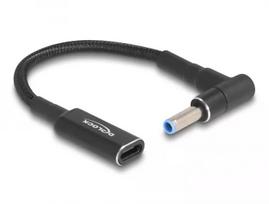 Adapterio laidas DeLOCK USB Type-C moteriškas į HP 4,5 x 3,0 mm vyrišką 90° kampu 15 cm