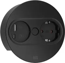 Įleidžiamas kištukinis lizdas su USB A ir USB C Bachmann 946.204 nerūdijantis plienas