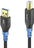 USB laidas PureLink FI-U200-003 USB 2.0 0,3 m USB A USB B juodas mėlynas