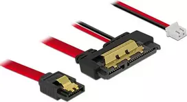 SATA kabelis DeLOCK 85240 0,2 m SATA 7 kontaktų SATA 22 kontaktų Juodas