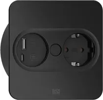 Bachmann 946.205 TWIST 2 kištukinis lizdas Type F + USB A + USB C, nerūdijantis plienas