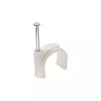 Apvalus kabelio laikiklis InLine 44020B 8mm baltas 100 vnt