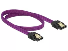 SATA kabelis DeLOCK 83691 0,5 m SATA 7 kontaktų violetinis