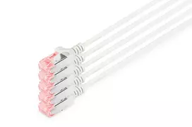Tinklo laidas Digitus CAT 6 U/FTP Slim patch cord RJ-45 Cat6 10m Pilka