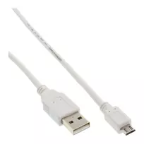 InLine Micro USB 2.0 laidas USB A / Micro-B, baltas, 1,5 m