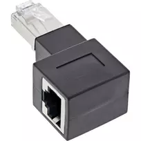 InLine adapteris patch laidai Cat.6A, RJ45 vyriškas / moteriškas, 90° kampu į dešinę