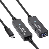 InLine USB 3.2 Gen.1 aktyvus ilginimo kabelis, USB-C (vyriškas) į USB-A (moteriškas), 15 m