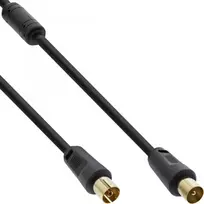 InLine antenos kabelis 2x ekranuotas >85dB juodas 20m