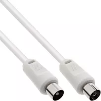 InLine antenos laidas 2x ekranuotas itin maži nuostoliai >75 dB baltas 7 m